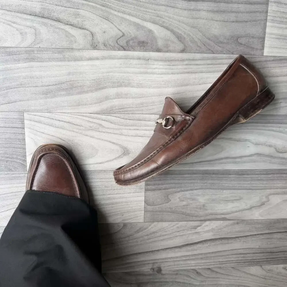 Allen Edmonds Verona Brown Leather Horsebit Loafers